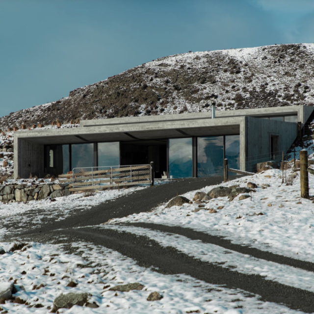 Concrete in the Snow